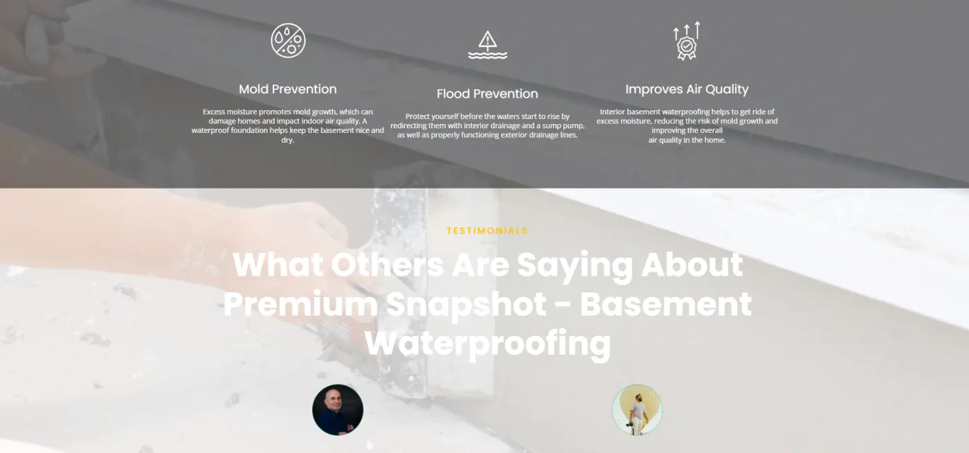 Basement Waterproofing snapshot screenshot