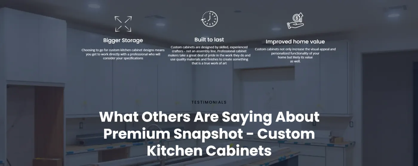 Custom Kitchen Cabinets snapshot screenshot