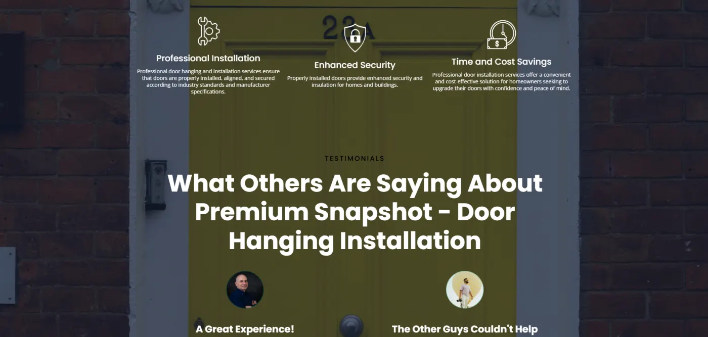 Door Hanging Installation snapshot screenshot