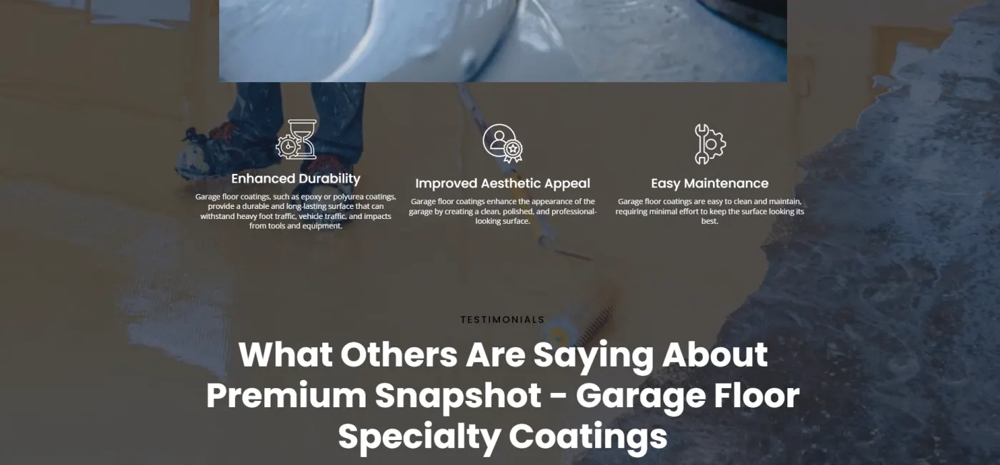 Garage Floor Specialty Coatings snapshot screenshot