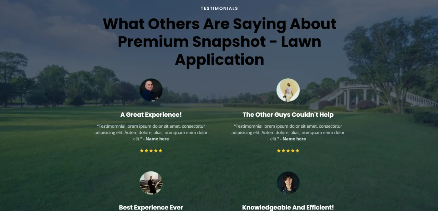 Lawn Application snapshot screenshot