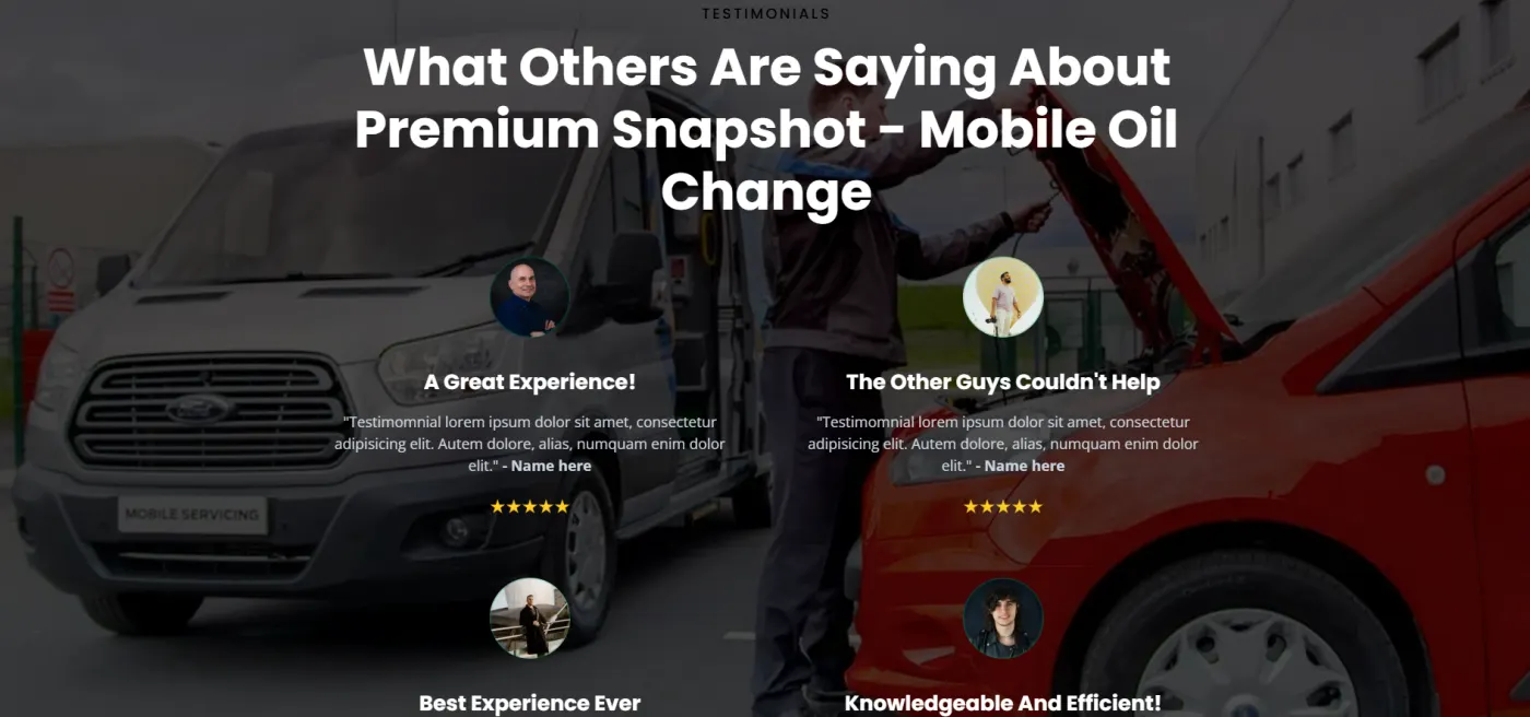 Mobile Oil Change snapshot screenshot
