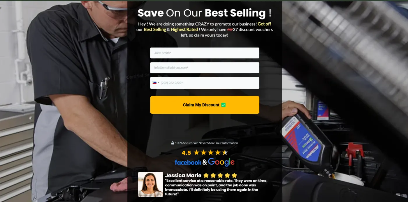 Oil Change Service snapshot preview
