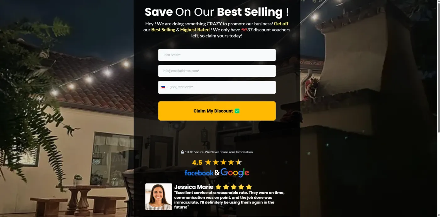 Outdoor Lighting Service snapshot screenshot