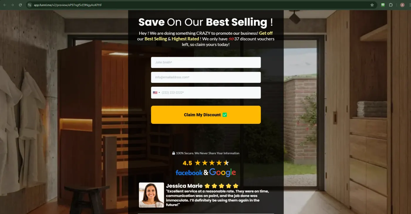 Sauna Installation snapshot screenshot