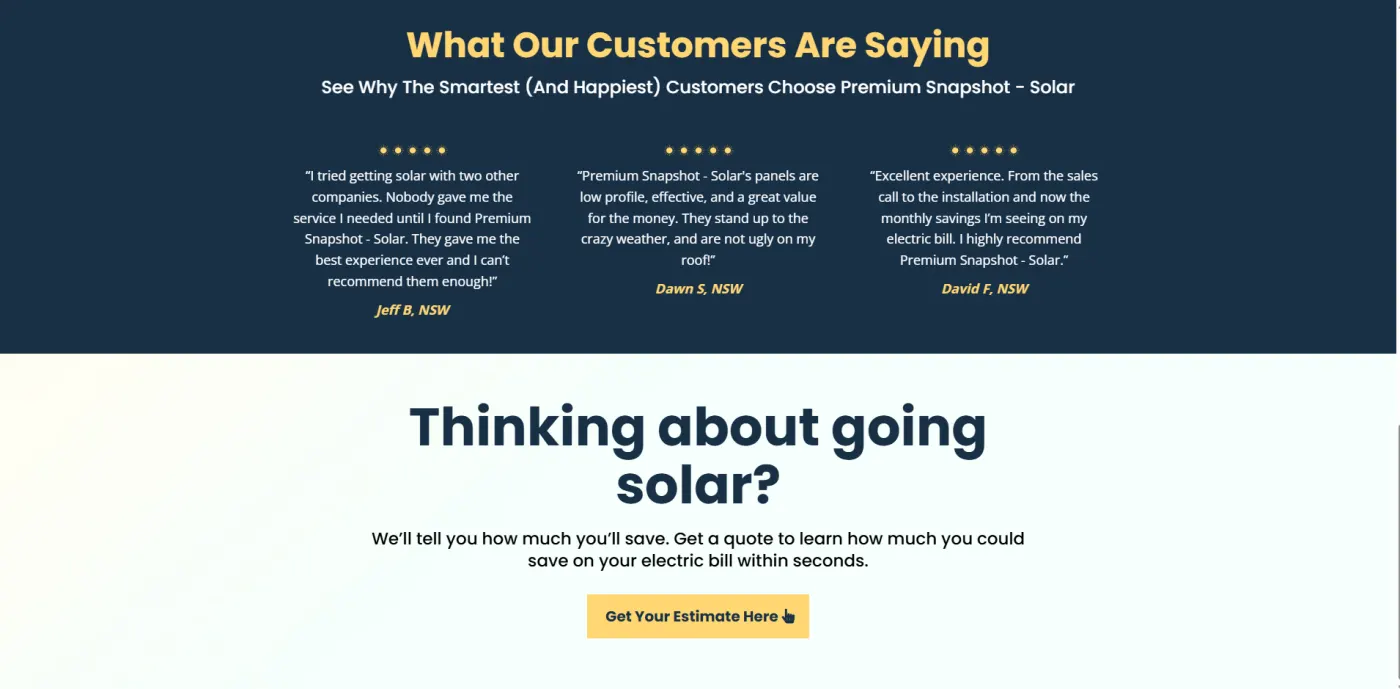 Solar snapshot screenshot