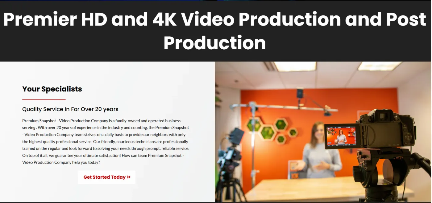 Video Production Company snapshot screenshot